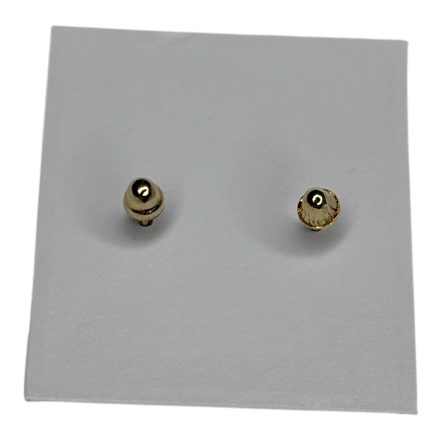 14k gold heart stud earrings 7x7mm