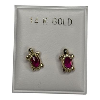 Aretes broqueles oro 14k